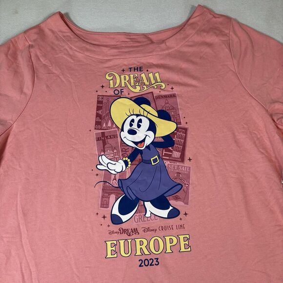 DCL Disney Cruise Line Disney Dream of Europe 2023 Minnie  Long Sleeve Sz 1X NEW - Picture 4 of 9